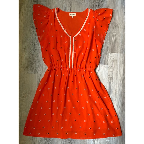 Maison Jules : flutter sleeve heart print dress - Picture 2 of 11